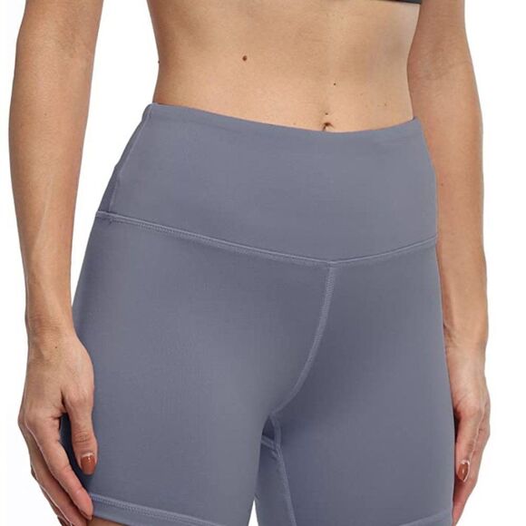 𝅺WOMEN’S High Waist Workout Shorts - Picture 3 of 6